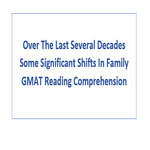 Over The Last Several Decades Some Significant Shifts In Family GMAT Reading Comprehension
